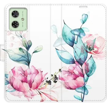 Pouzdro na mobilní telefon Flip pouzdro iSaprio na mobil Motorola Moto G54 5G - Beautiful Flower s kapsičkami na karty (Knížkové flipové pouzdro iSaprio pro mobil Motorola Moto G54 5G - Beautiful Flower - elegantní obal s kapsami, stojánkem a magnetickým zavíráním)