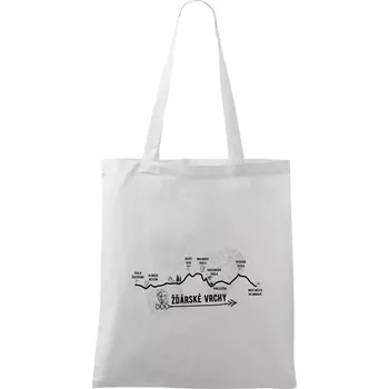Nákupní taška Profil Žďárské vrchy - Taška bavlněná - 42 x 38 cm ( Bílá )