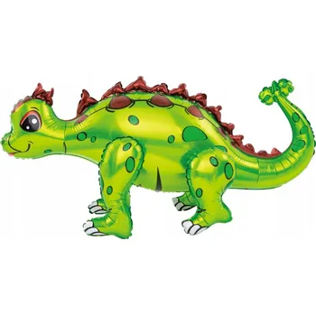 Balónek Fóliový balónek Ankylosaurus 3D ZELENÝ dinosaurus 73 cm