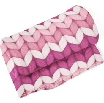 deka Sablio Deka Střídajíci růžové pletení - 150x120 cm