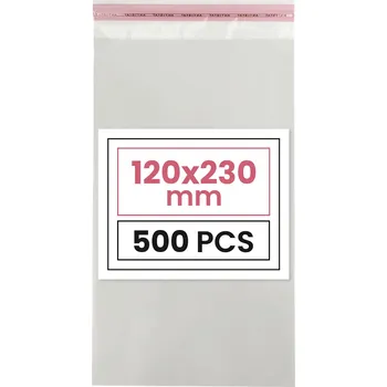 Celofánové sáčky mikroténové sáčky 12x23cm na přáníčka, obálky DL, 500 kusů