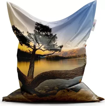Sedací pytel Sablio Sedací vak Classic Strom u jezera - 200x140 cm