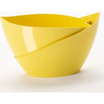 Květináč Plastia Samozavlažovací květináč Doppio žlutá