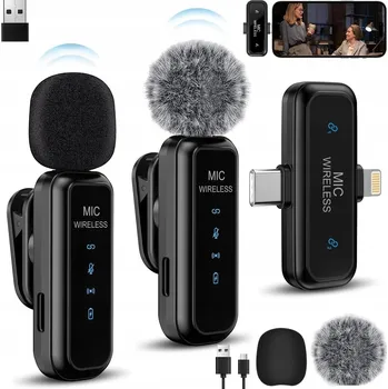 Mikrofon BEZDRÁTOVÝ KLOPNÝ MIKROFON PRO TELEFON - SADA