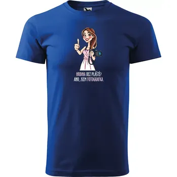 Sablio Tričko s potiskem Ano, jsem fotografka - modré L