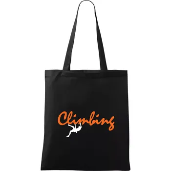 Nákupní taška Climbing psací text - Taška bavlněná - 42 x 38 cm ( Černá )