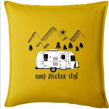 Polštář Můj životní styl - Polštář 50x50 - 50x50 - Pouze potah ( Žlutá )