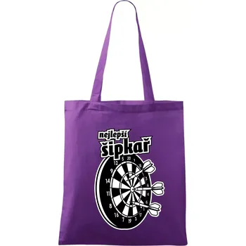 Nejlepší šipkař - Taška bavlněná - 42 x 38 cm ( Fialová )