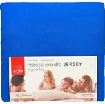 Prostěradlo JERSEY s gumou 160x200 cm TMAVĚ MODRÁ 100% bavlna