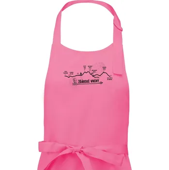 Kuchyňská zástěra Profil Žďárské vrchy - Dámská zástěra na vaření - Univerzální velikost ( Růžová )