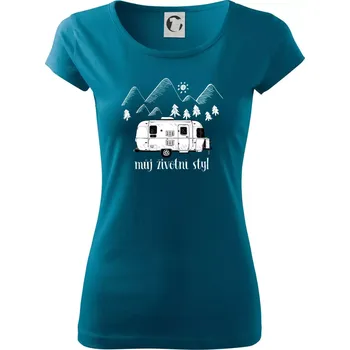 Můj životní styl - Dámské triko Pure - M ( Petrolejová )