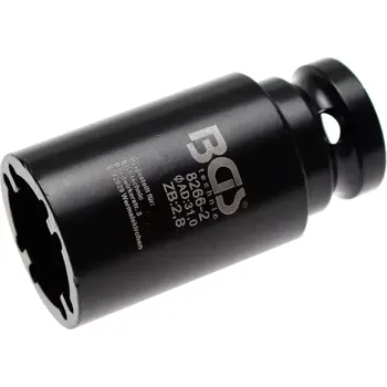 Zástrčná hlavice 1/2" na matice se zářezy KM1 BGS108266-2. Vnitřní čep 23,5 mm (BGS108266-2) (Zástrčná hlavice 1/2&quot; BGS108266-2 je určena pro matice se zářezy KM1 a disponuje vnitřním čepem o průměru 23,5 mm. Robustní konstrukce zajišťuje spolehlivé 