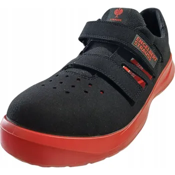 Pracovní obuv S1P Bezpečnostní sandály e.s. Banco černo/červené vel. 45