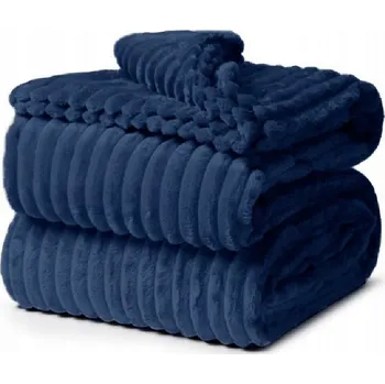 Prostěradlo Deka BestLowCost polyester 160 cm x 200 cm modrá