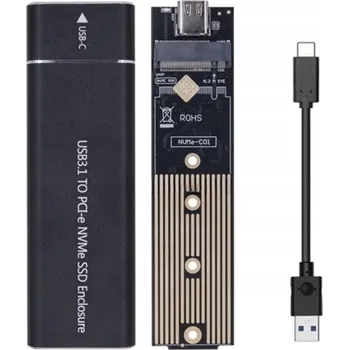 Příslušenství pro datový nosič Pouzdro na disk Adaptér pro SSD M.2 NVMe/NGFF 10 Gbps 2v1