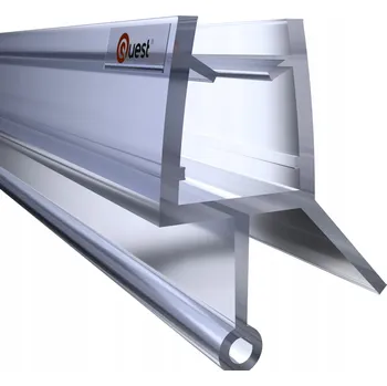 Obraz Spodní sprchová těsnicí lišta 100 cm průhledná, kulatá, zaoblená, 2 ks