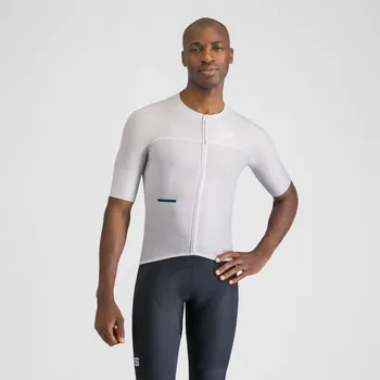 cyklistický dres SPORTFUL Cyklistický dres s krátkým rukávem - LIGHT - šedá/bílá 2XL
