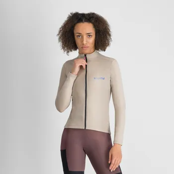 cyklistický dres SPORTFUL Cyklistický dres s dlouhým rukávem zimní - SUPERGIARA WOOL W - šedá S