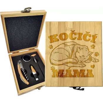 Víno Sablio Dárková sada na víno Kočičí máma: 147×168×49 mm