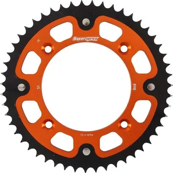 Řetězová sada pro motocykl Řetězová rozeta SUPERSPROX STEALTH RST-898:51-ORG oranžová 51 zubů, 428