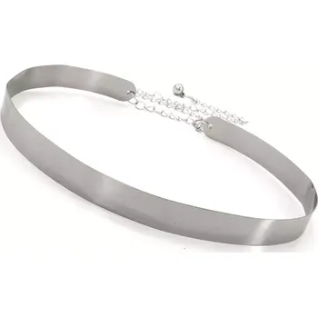 Opasek Dámský celokovový pásek Slim - Stříbrný