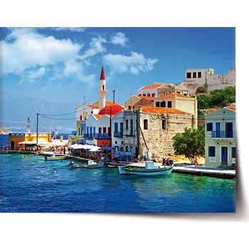 Plakát Sablio Plakát Domky na pobřeží - 60x40 cm