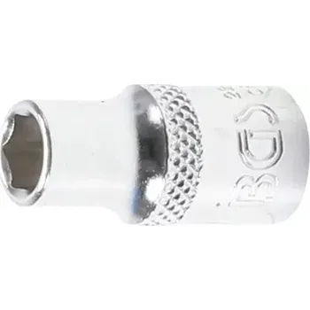 Nástrčná šestihranná hlavice 1/4" 4 mm - Pro Torque. BGS 2247 (BGS1022478) (Nástrčná šestihranná hlavice 1/4" s rozměrem 4 mm je určena pro přesné utahování a povolování šroubů, kompatibilní s běžnými ráčnami a nástavci. Povrchová úprava chrání proti