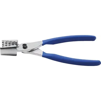 Kleště Kleště 230 mm na hadicové spony BGS108409, univerzální (BGS108409) (Kleště 230 mm na hadicové spony BGS108409 umožňují snadné stlačení a uvolnění spon v těžko přístupných místech díky štíhlému tvaru a univerzálním čelistem. Robustní konstrukce zajišťuje d