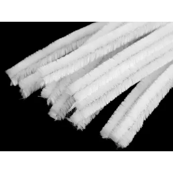 Hobby drát Chlupaté drátky na tvoření Ø10 mm délka 30 cm, barva 1 bílá