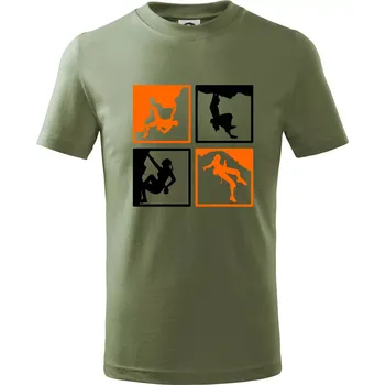 Chlapecké oblečení Quatro climb - Tričko dětské bavlněné - 98 cm / 2 roky ( Khaki )