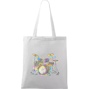 Bicí barevné splash - Taška bavlněná - 42 x 38 cm ( Bílá )