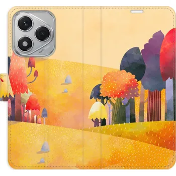 Pouzdro na mobilní telefon Flip pouzdro iSaprio na mobil Honor 400 Lite - Autumn Forest s kapsičkami na karty (Knížkové flipové pouzdro iSaprio pro mobil Honor 400 Lite - Autumn Forest - elegantní obal s kapsami, stojánkem a magnetickým zavíráním)