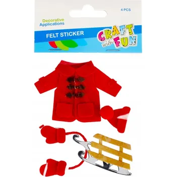 Vánoční dekorace Filcová dekorace Samolepicí Vánoční motiv