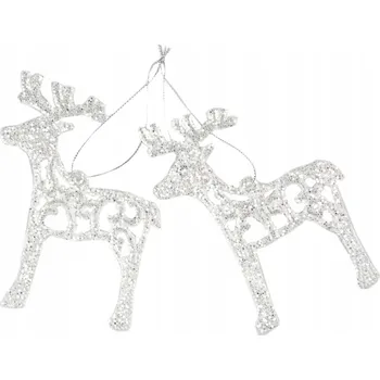 Vánoční dekorace Vánoční Baňky ve tvaru sob 11 cm 2 ks