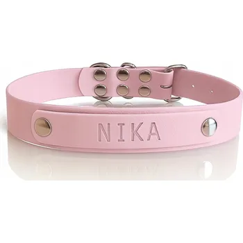 Obojek pro psa Obojek pro Malého / Velkého Psa s Gravírovaným Jménem Voděodolný Růžový XS