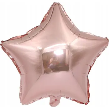 Balónek Velký fóliový balónek HVĚZDA Rose Gold na Helium 45 CM