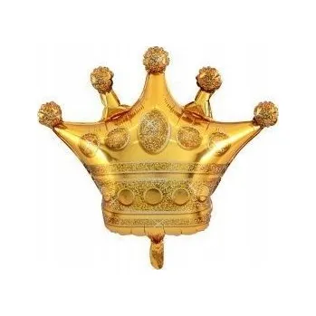 Balónek FÓLIOVÝ BALÓN KORUNA VELKÁ Zlatá na Narozeniny Helium