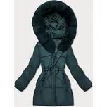 Tmavě zelená dámská zimní bunda s kapucí S'West (B8550-10) odstíny zelené L (40)