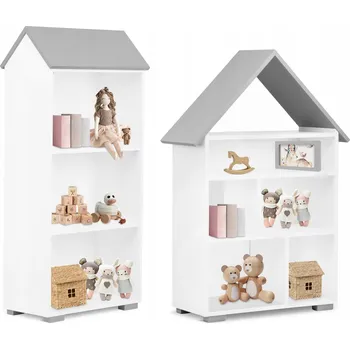 Knihovna Regál Konsimo 83 x 30 x 117 cm, odstíny šedé