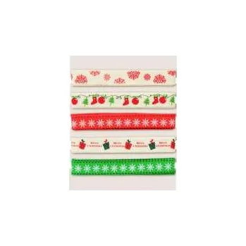 Vánoční dekorace Dekorační stuha - vánoční sada 2., 5 x 1 m