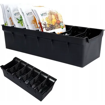 Úložný box Organizér/nádoba na koření 30x13x8cm černý Vilde 150803