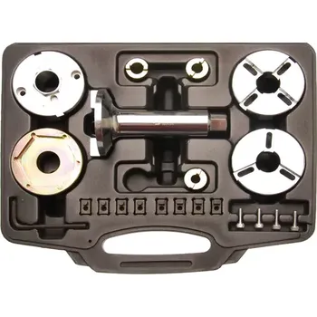 Nářadí pro automobil Sada pro demontáž tlumičů BGS108679 Univerzální (BGS108679) (Sada pro demontáž tlumičů BGS108679 obsahuje univerzální nástroje pro bezpečné a efektivní rozebrání tlumičů většiny běžných vozidel. Robustní konstrukce zajišťuje dlouhou životnost při opakovan