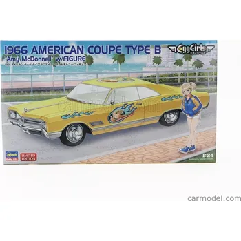Plastikový model Hasegawa Pontiac American Coupe Type B With Amy Mcdonnell Figure 1966 1:24 /