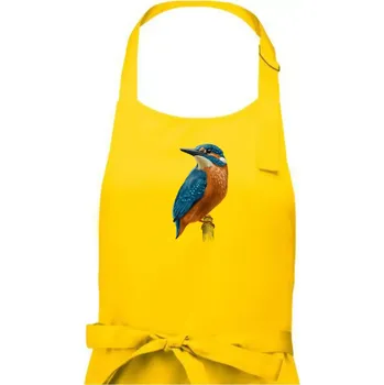 Kuchyňská zástěra Lednáček kreslený - Pánská zástěra na vaření - Univerzální velikost ( Žlutá )