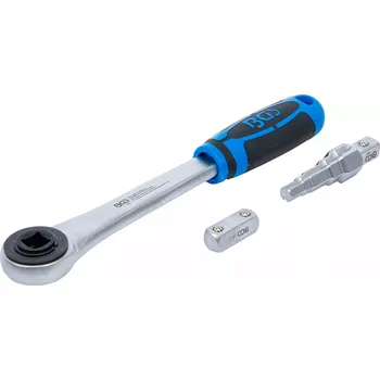 Průchozí ráčna 1/2" BGS1000314 s posuvným čtyřhranem a klíčem pro topná tělesa (BGS100314) (čtyřhran 1/2&Prime;, průchozí, ABS rukojeť)