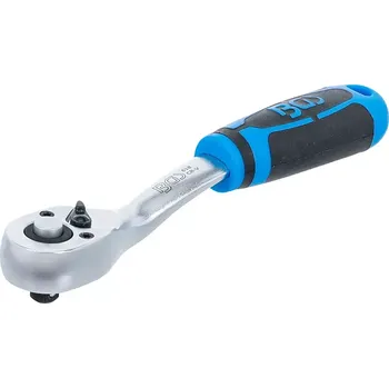 Ráčna Přepínací ráčna jemně ozubená 6,3 mm (1/4"), BGS100618 (BGS100618) (Přepínací ráčna jemně ozubená 6,3 mm (1/4&quot;) BGS100618 nabízí 72 zubů pro přesné nastavení a snadnou práci v těsných prostorech. Ergonomická rukojeť zajišťuje pohodlné držení při delš