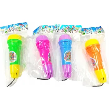 Hudební nástroj pro děti Rekvizit HRAČKA MIKROFON ECHO Pružinka uvnitř