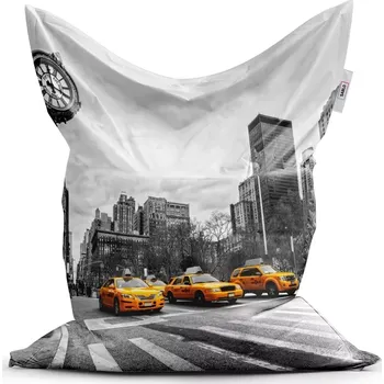 Sedací pytel Sablio Sedací vak Classic Žluté taxiky - 150x100 cm