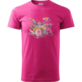 Pánské tričko Bicí barevné splash - Klasické pánské triko vyšší gramáže - XL ( Purpurová )