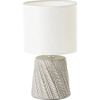 Stojací lampa STOJACÍ STOLNÍ LAMPA NOČNÍ LAMPA 30 CM ŠEDÁ LNIANÁ BOHO DO LOŽNICE